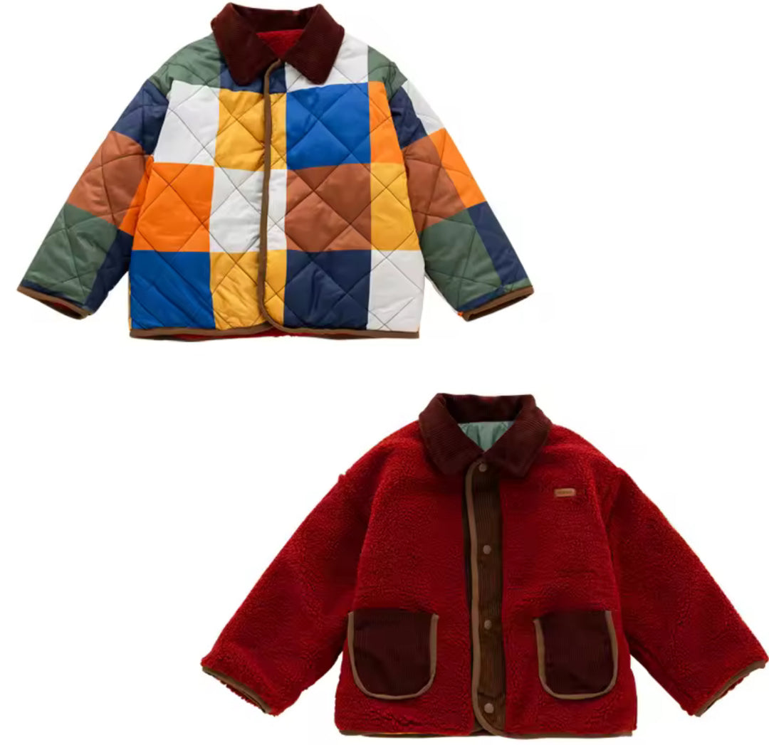 Giacca patchwork reversibile