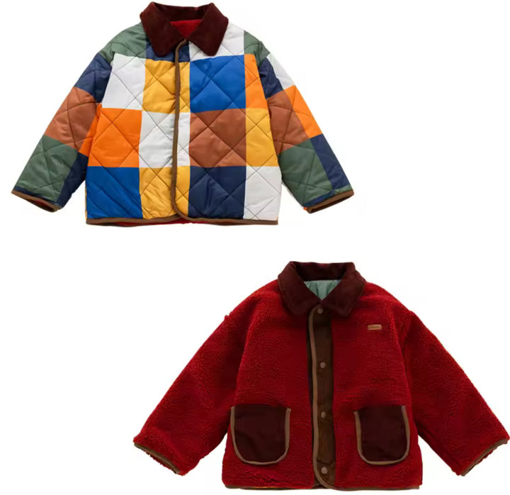 Giacca patchwork reversibile