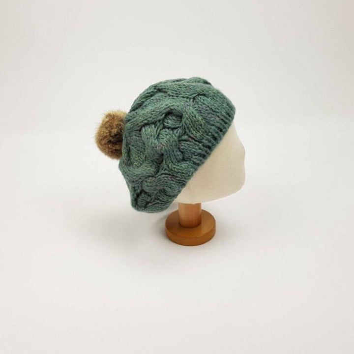 Cappello in lana verde