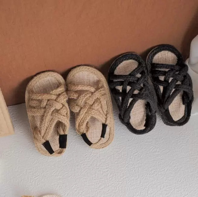 Raffia sandals