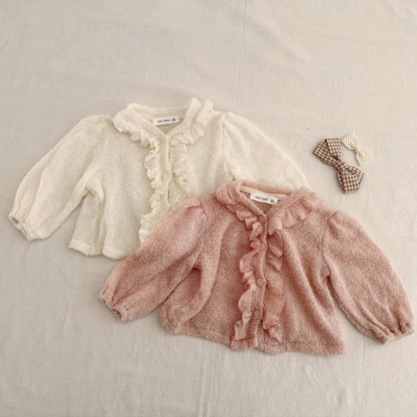 Cardigan con rouches