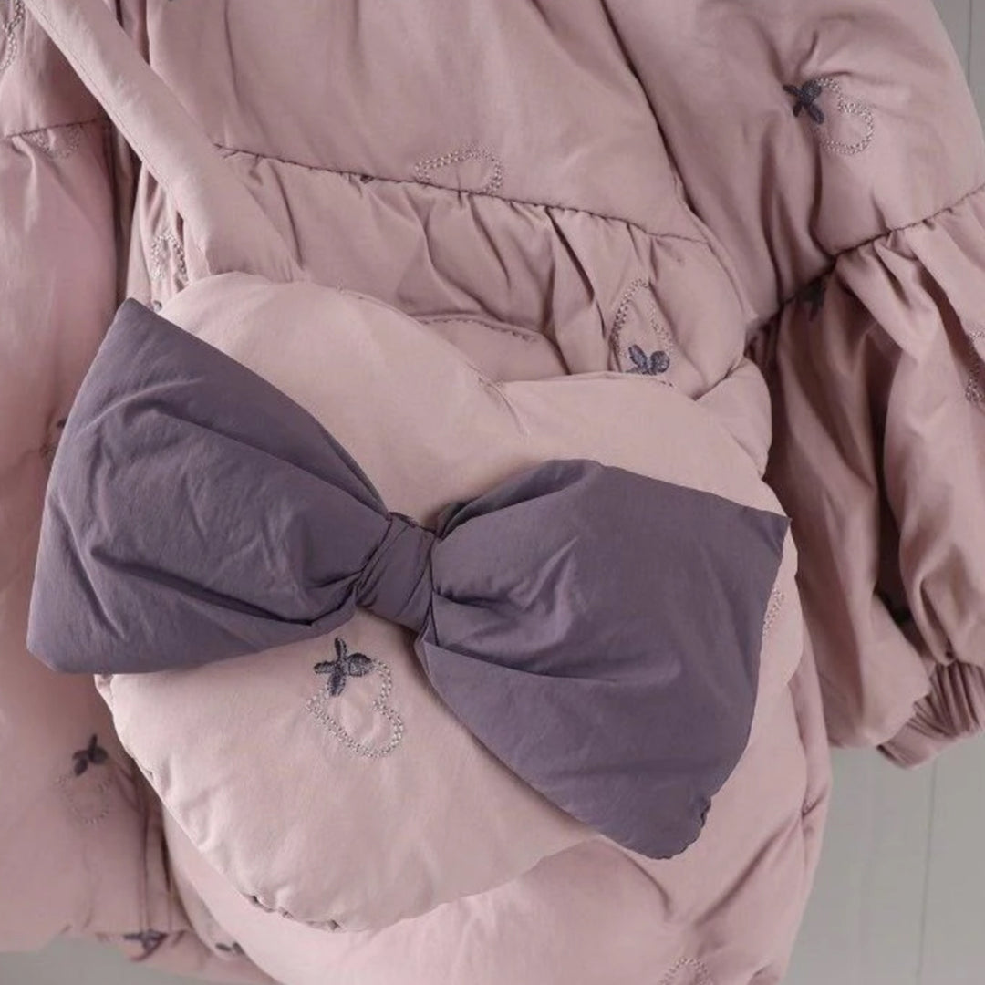 Giubbotto dolly con borsetta lilla