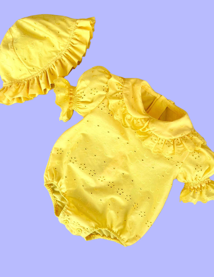 Cappello sangallo sartoriale giallo