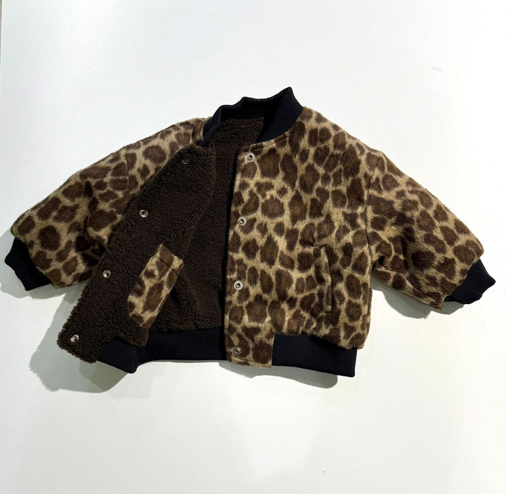 Spotted double-face bomber jacket