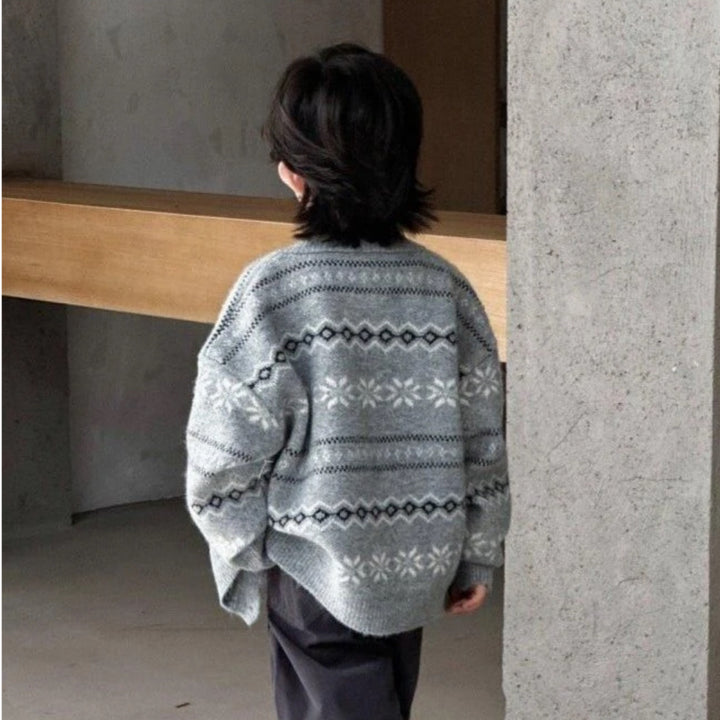 Cardigan snow grigio