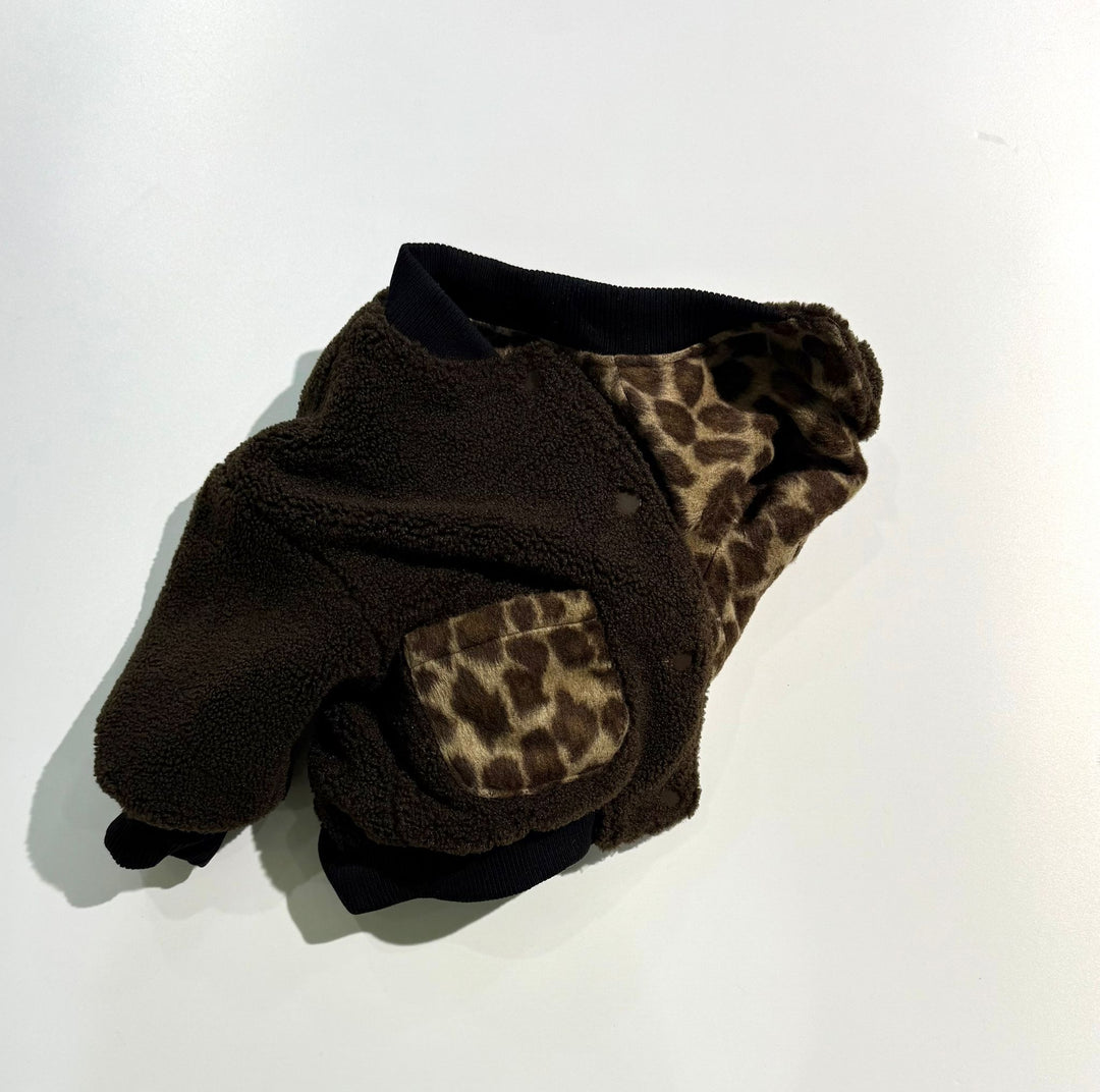 Spotted double-face bomber jacket