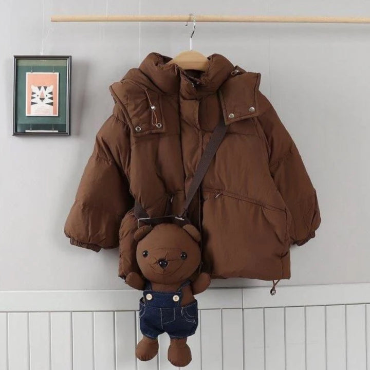 Jacket with teddy bag