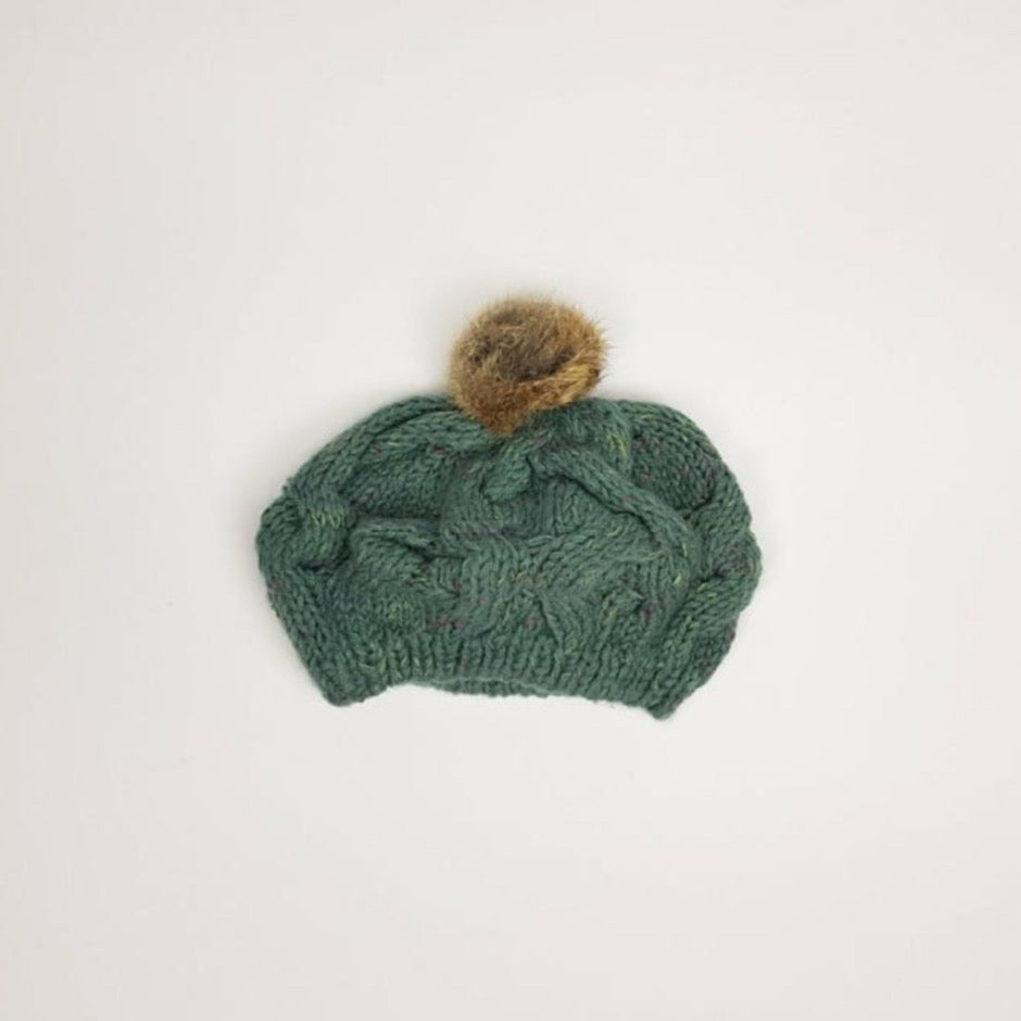 Cappello in lana verde