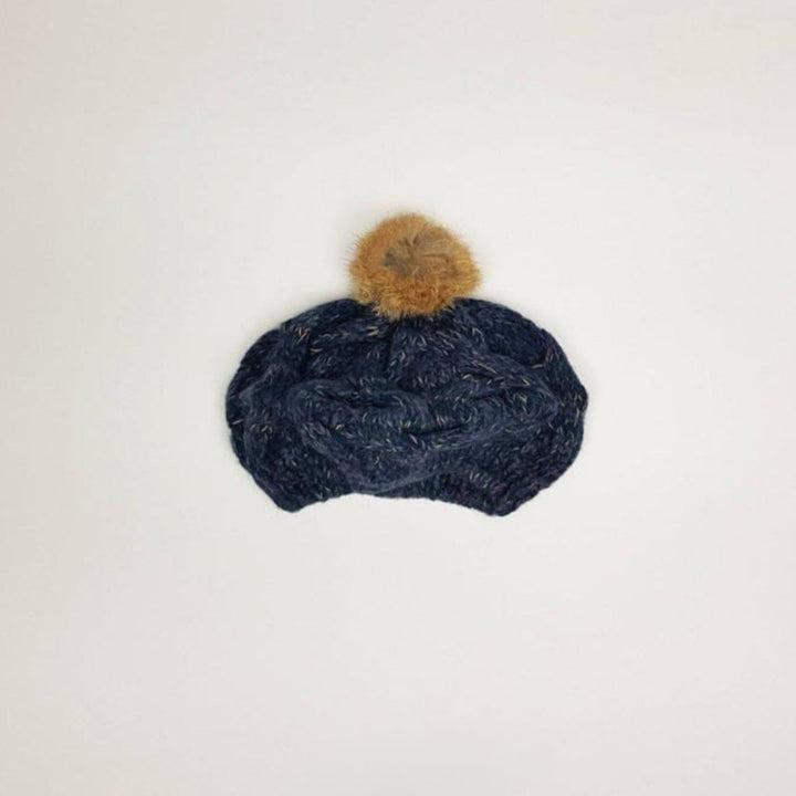 Cappello in lana blu