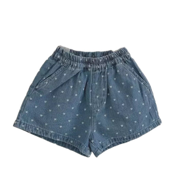 Heart jeans shorts