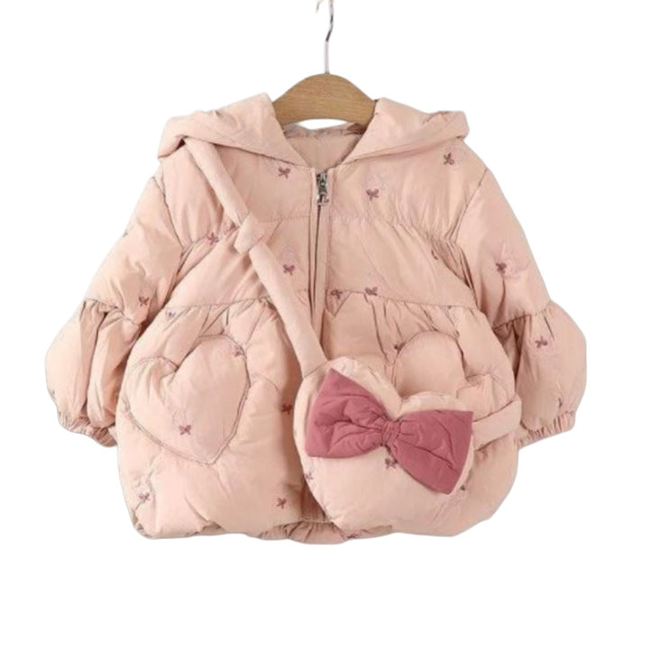 Giubbotto dolly con borsetta rosa