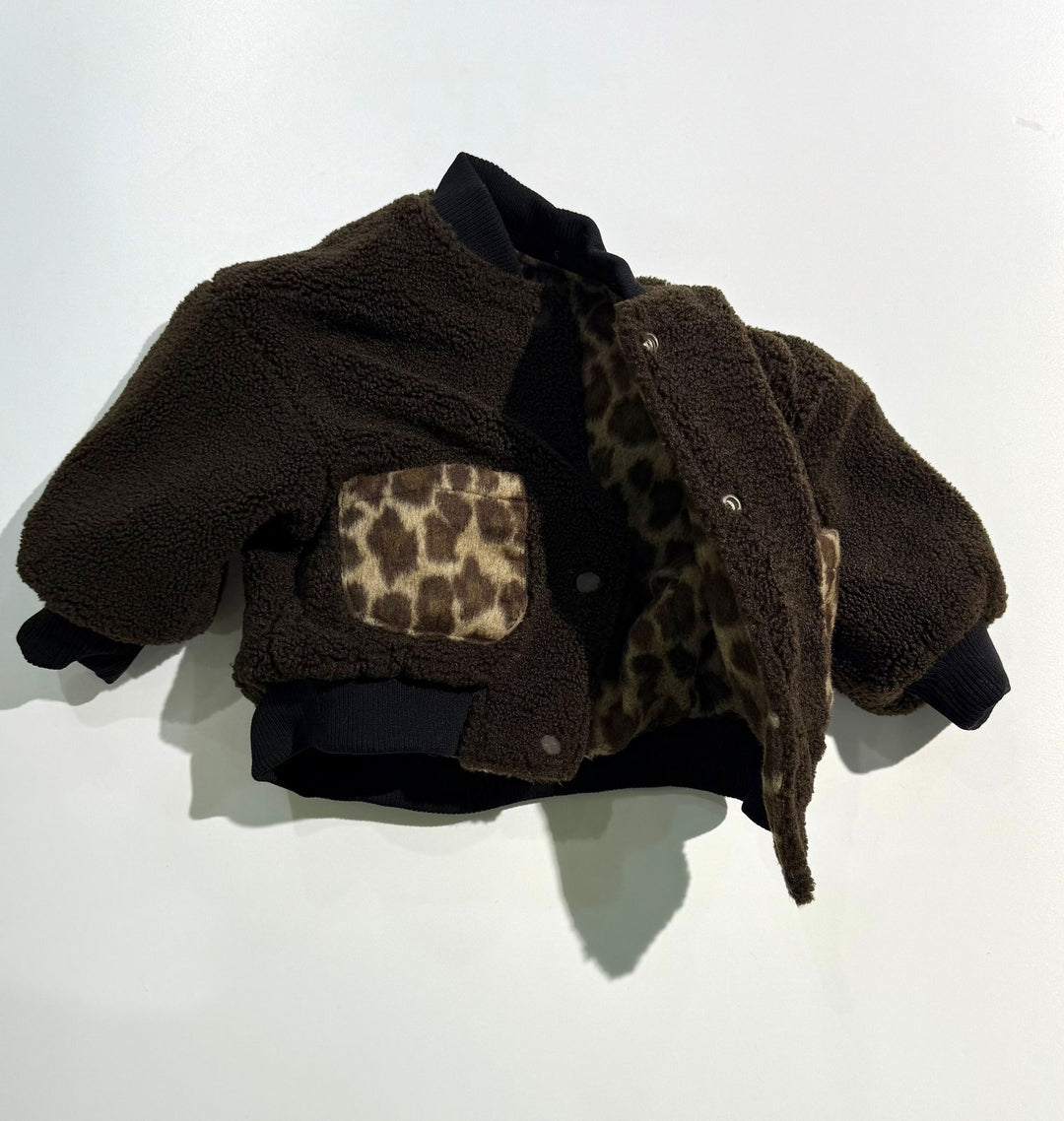 Spotted double-face bomber jacket