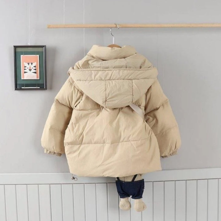 Jacket with teddy bag