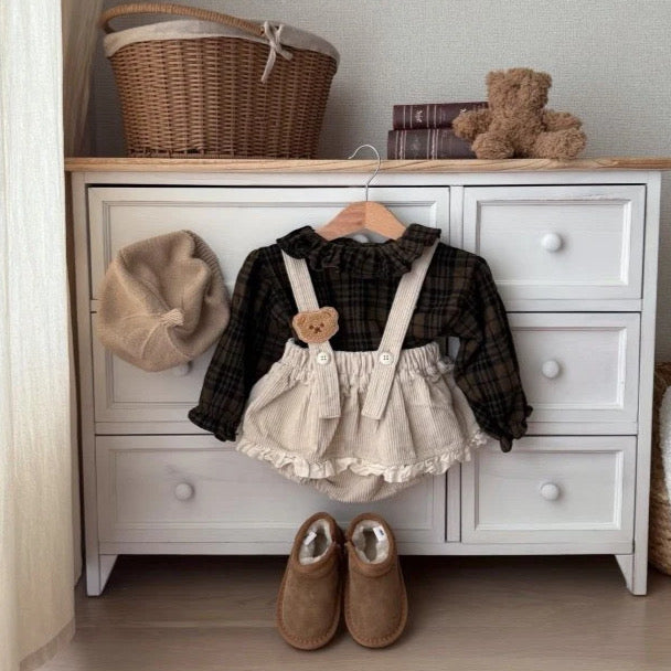 Romper gonna in velluto