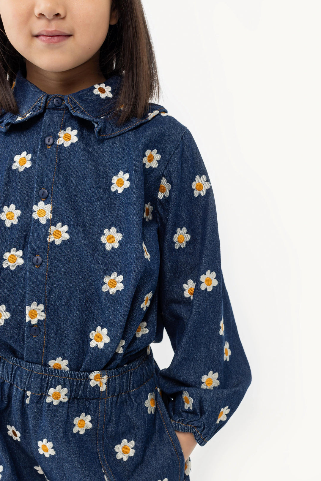 Camicia in denim daisy