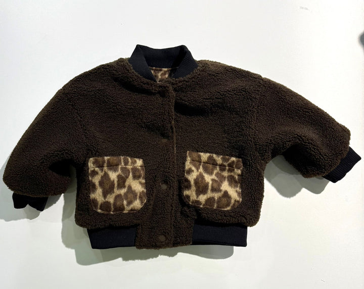 Spotted double-face bomber jacket