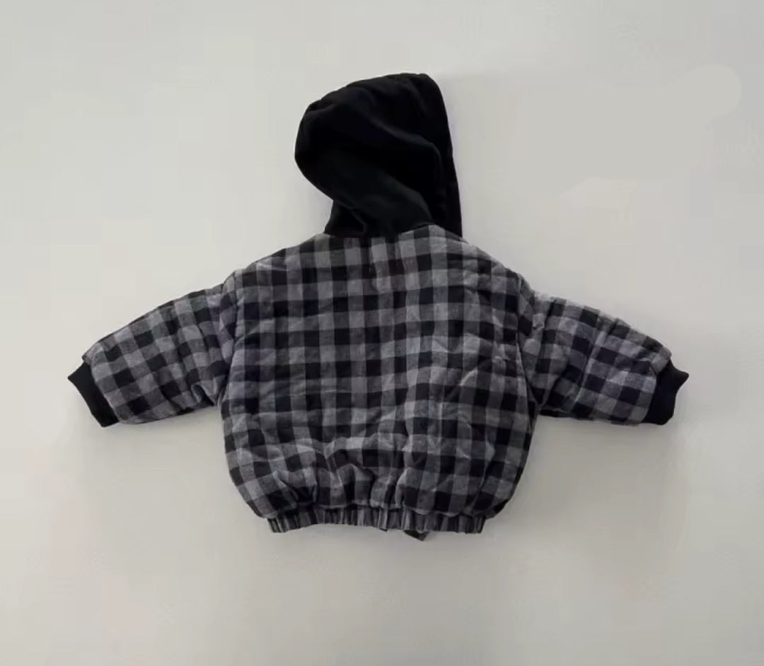 Giubbotto check hoodie