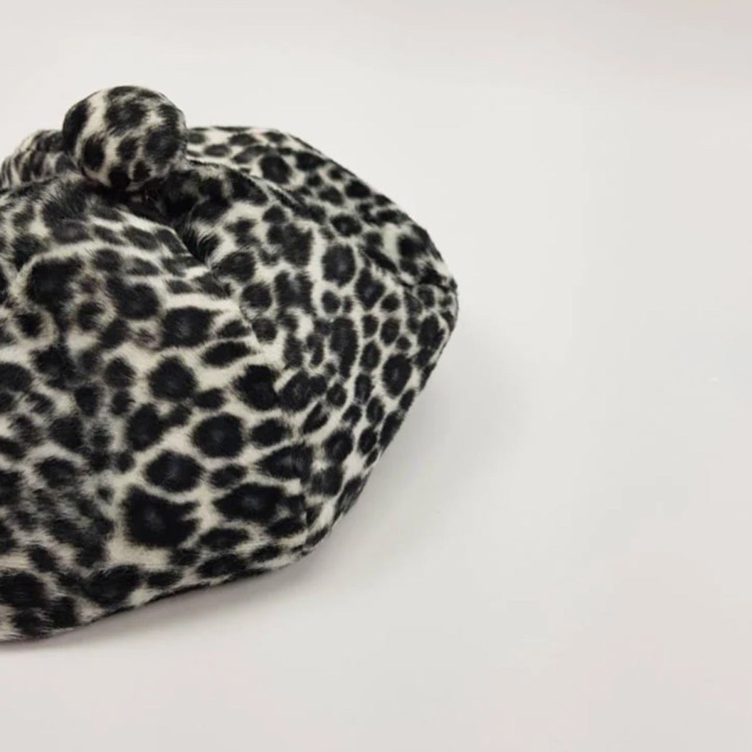 Berretto leopardato