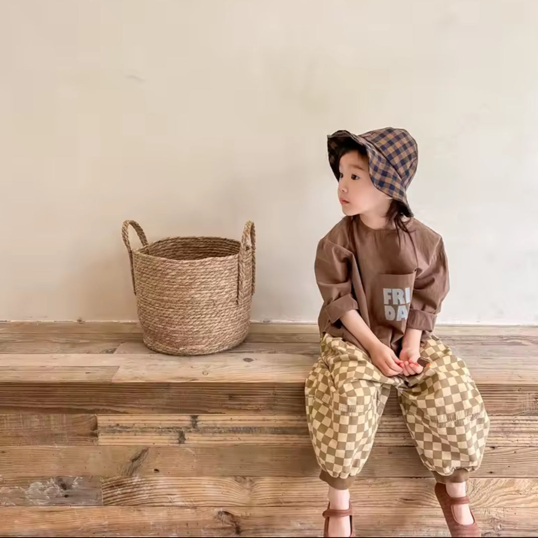 Pantaloni over check