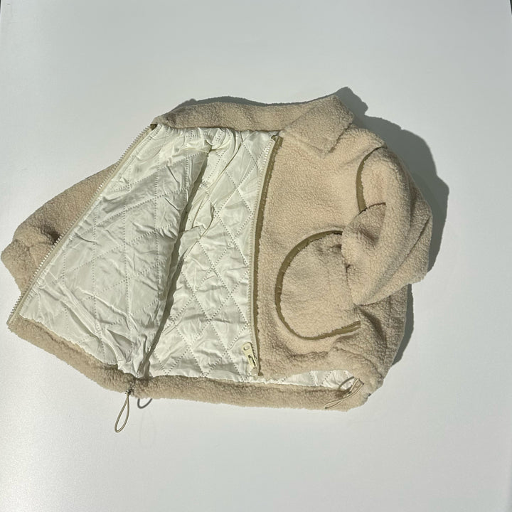 Giubbotto teddy beige