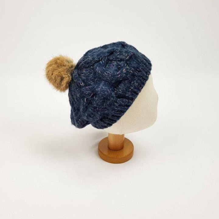 Cappello in lana blu