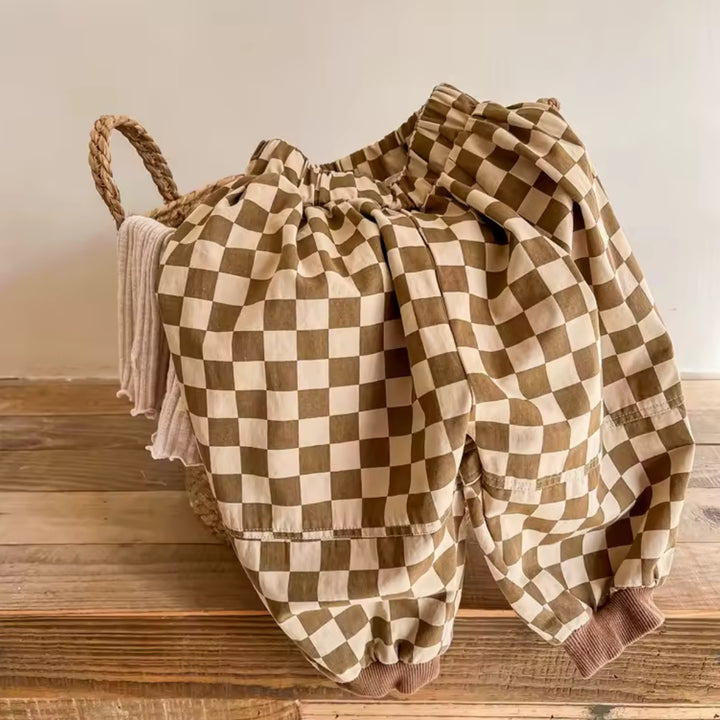 Pantaloni over check