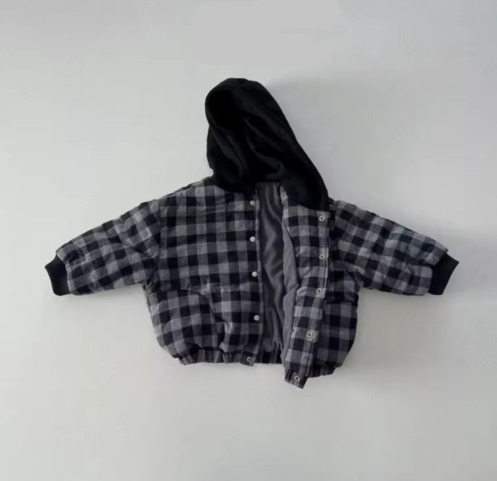 Giubbotto check hoodie