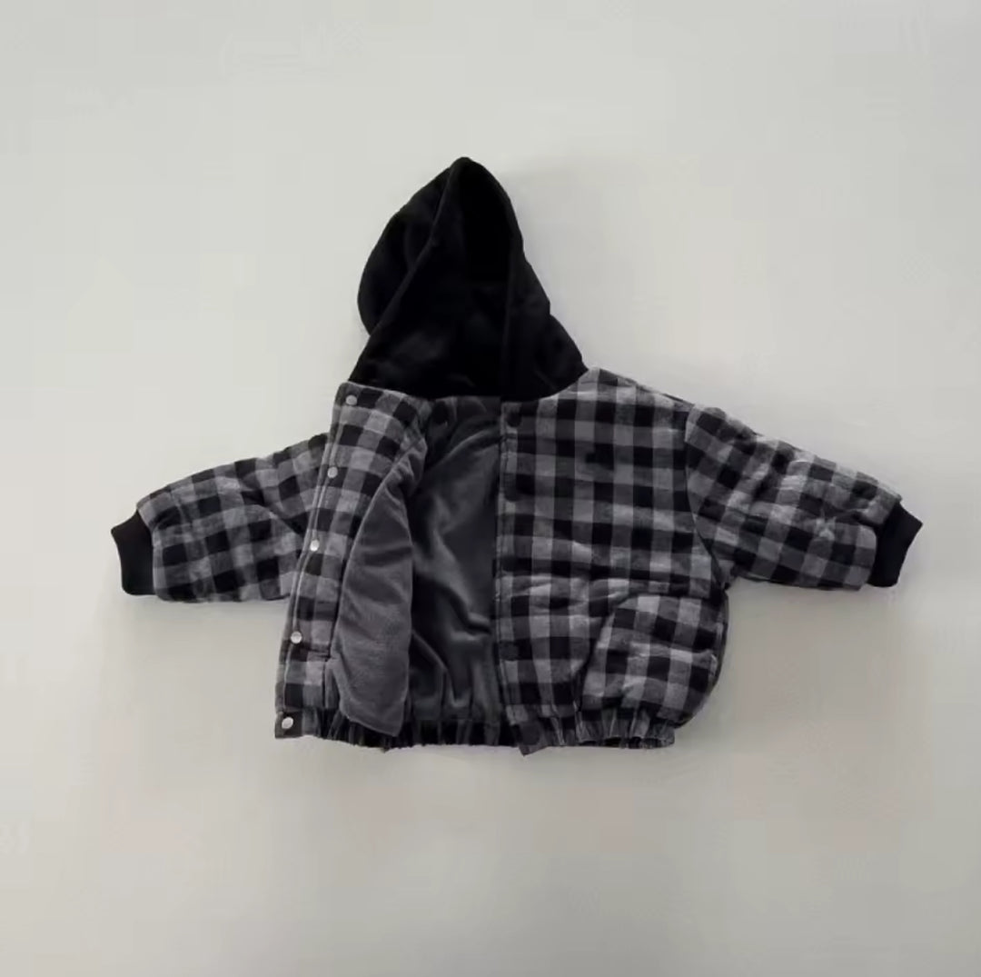Giubbotto check hoodie