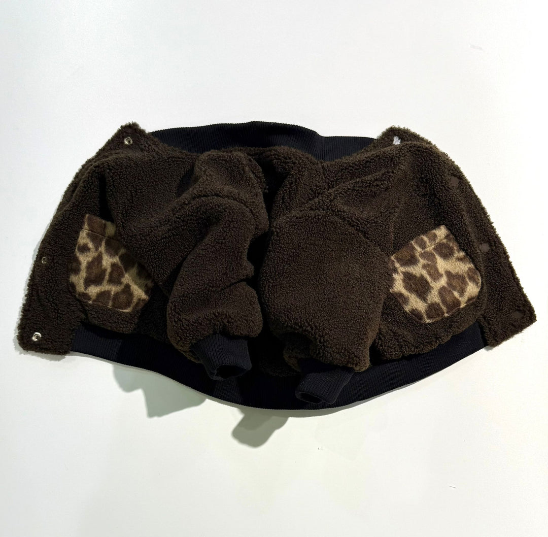 Spotted double-face bomber jacket