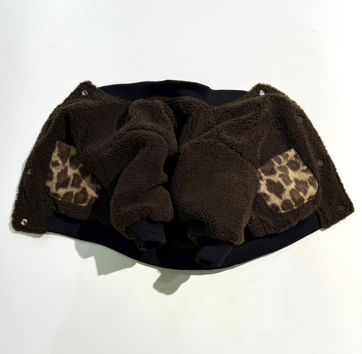 Spotted double-face bomber jacket