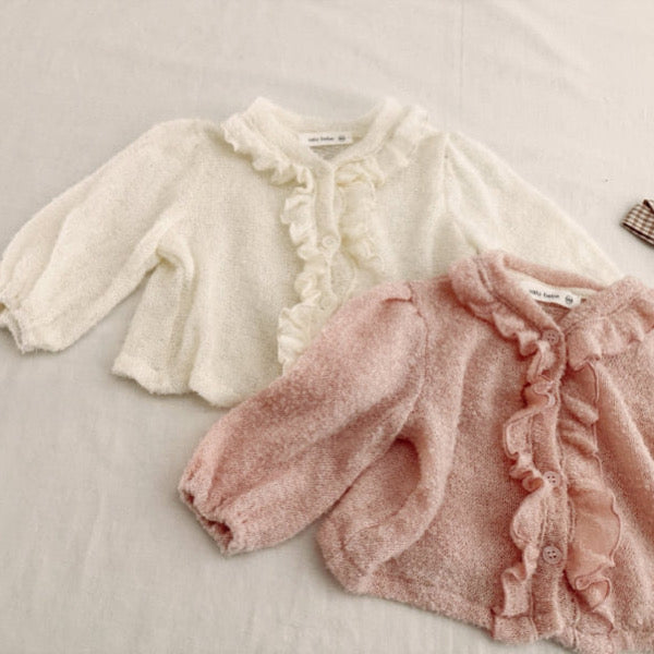 Cardigan con rouches